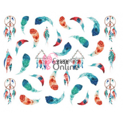 Stickere 3D pentru unghii cod E658 Pene, Fulgi